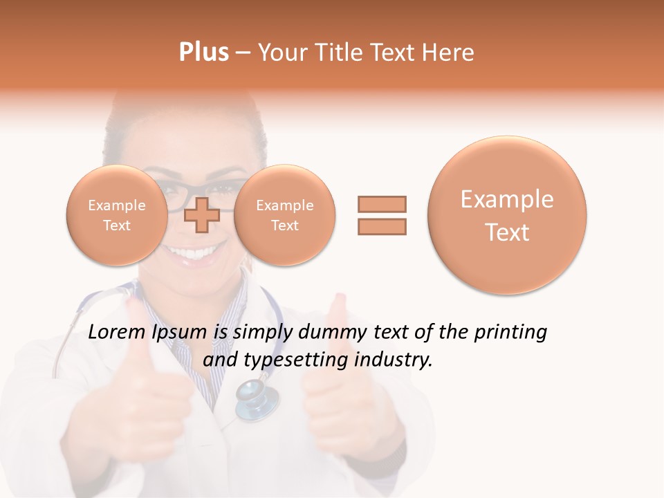 A Woman Doctor Giving A Thumbs Up PowerPoint Template