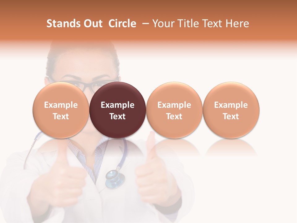 A Woman Doctor Giving A Thumbs Up PowerPoint Template