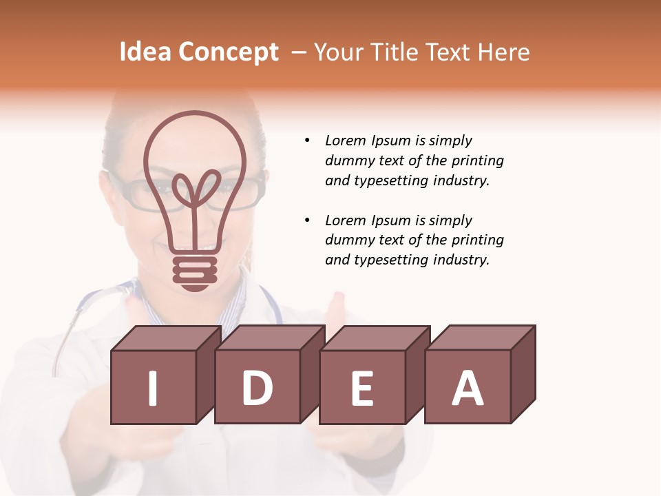 A Woman Doctor Giving A Thumbs Up PowerPoint Template