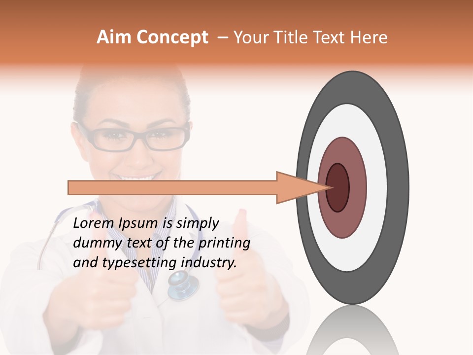 A Woman Doctor Giving A Thumbs Up PowerPoint Template