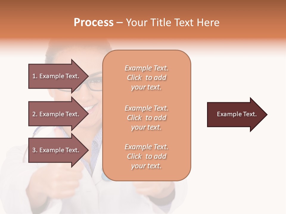 A Woman Doctor Giving A Thumbs Up PowerPoint Template