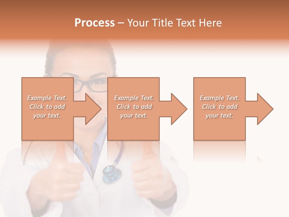 A Woman Doctor Giving A Thumbs Up PowerPoint Template
