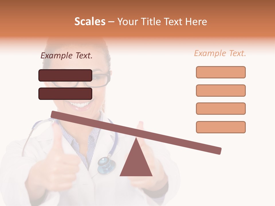 A Woman Doctor Giving A Thumbs Up PowerPoint Template