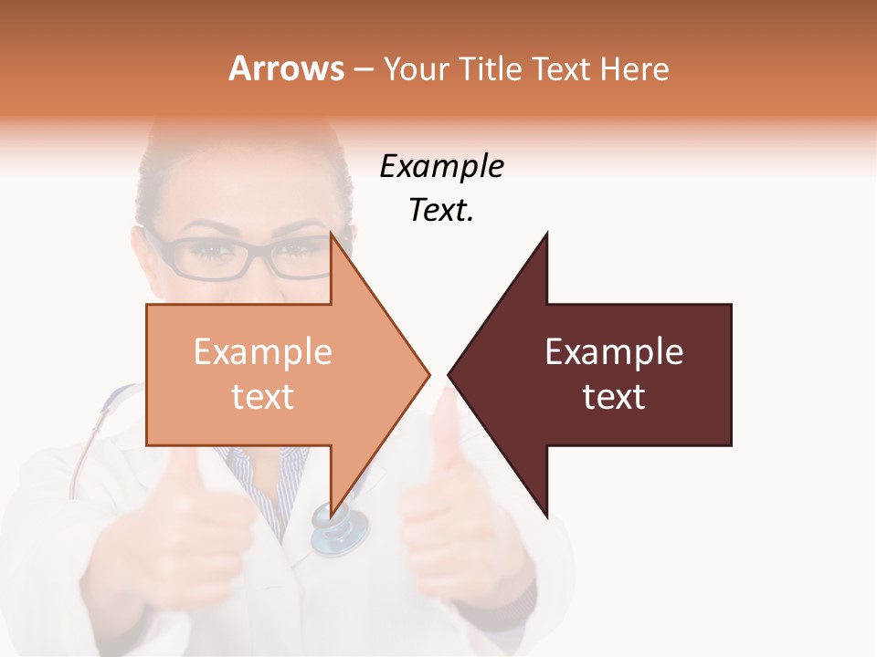 A Woman Doctor Giving A Thumbs Up PowerPoint Template