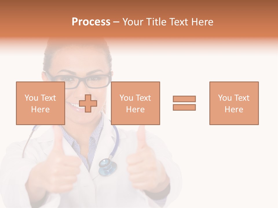 A Woman Doctor Giving A Thumbs Up PowerPoint Template