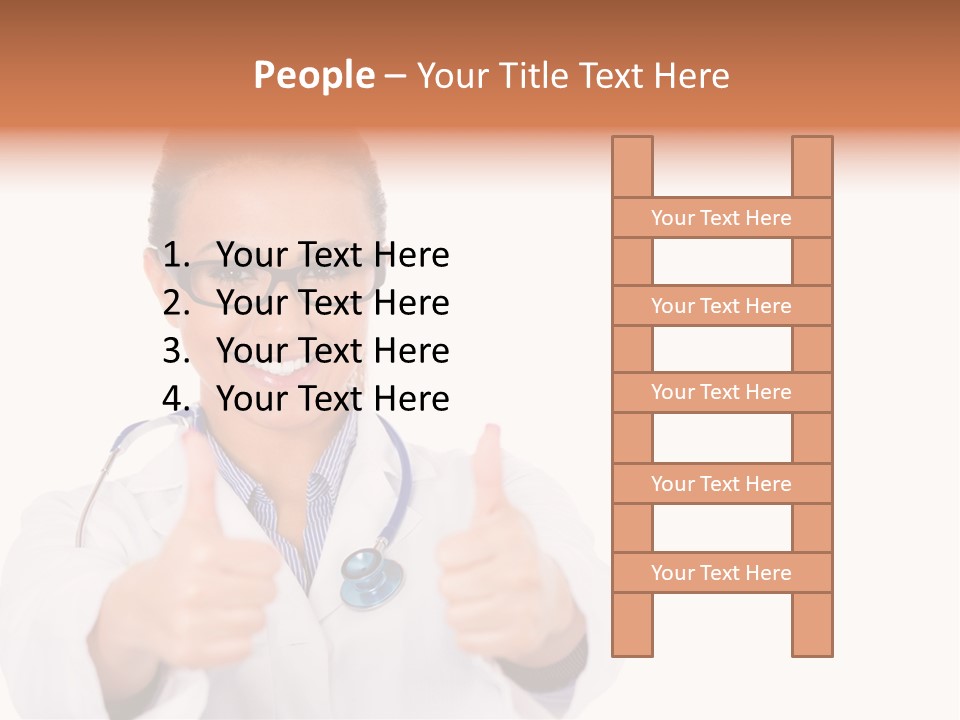 A Woman Doctor Giving A Thumbs Up PowerPoint Template
