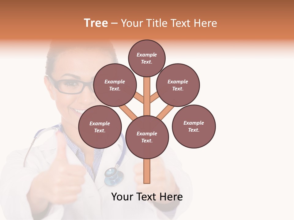 A Woman Doctor Giving A Thumbs Up PowerPoint Template