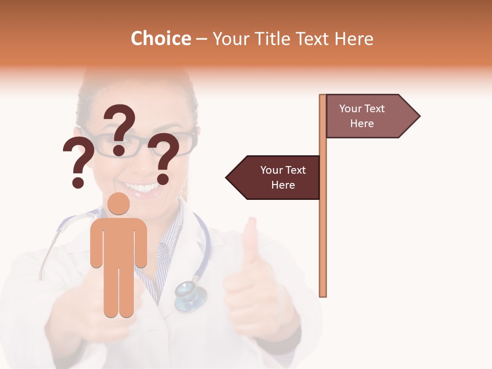 A Woman Doctor Giving A Thumbs Up PowerPoint Template