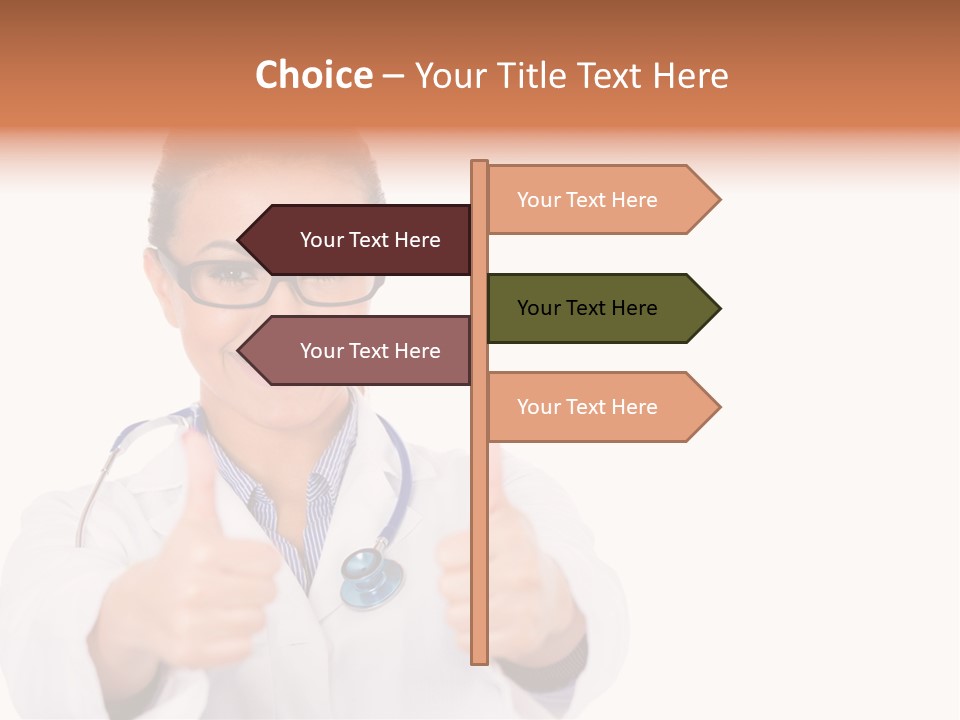 A Woman Doctor Giving A Thumbs Up PowerPoint Template