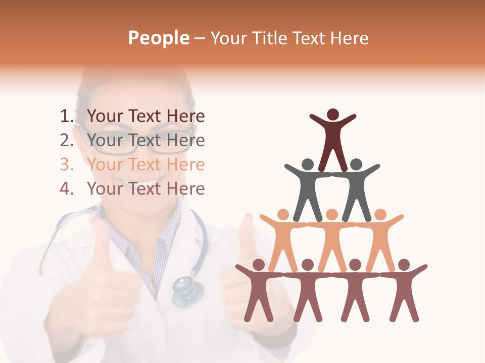 A Woman Doctor Giving A Thumbs Up PowerPoint Template