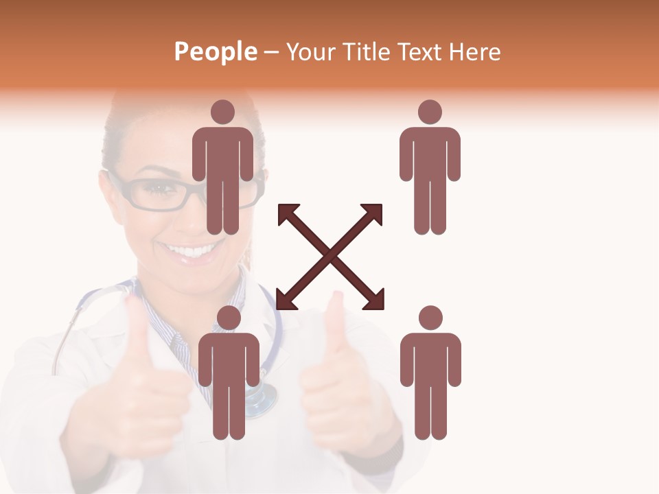 A Woman Doctor Giving A Thumbs Up PowerPoint Template