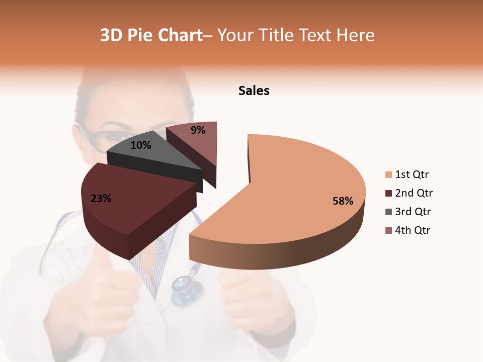 A Woman Doctor Giving A Thumbs Up PowerPoint Template