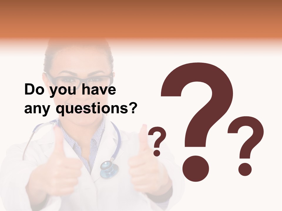 A Woman Doctor Giving A Thumbs Up PowerPoint Template