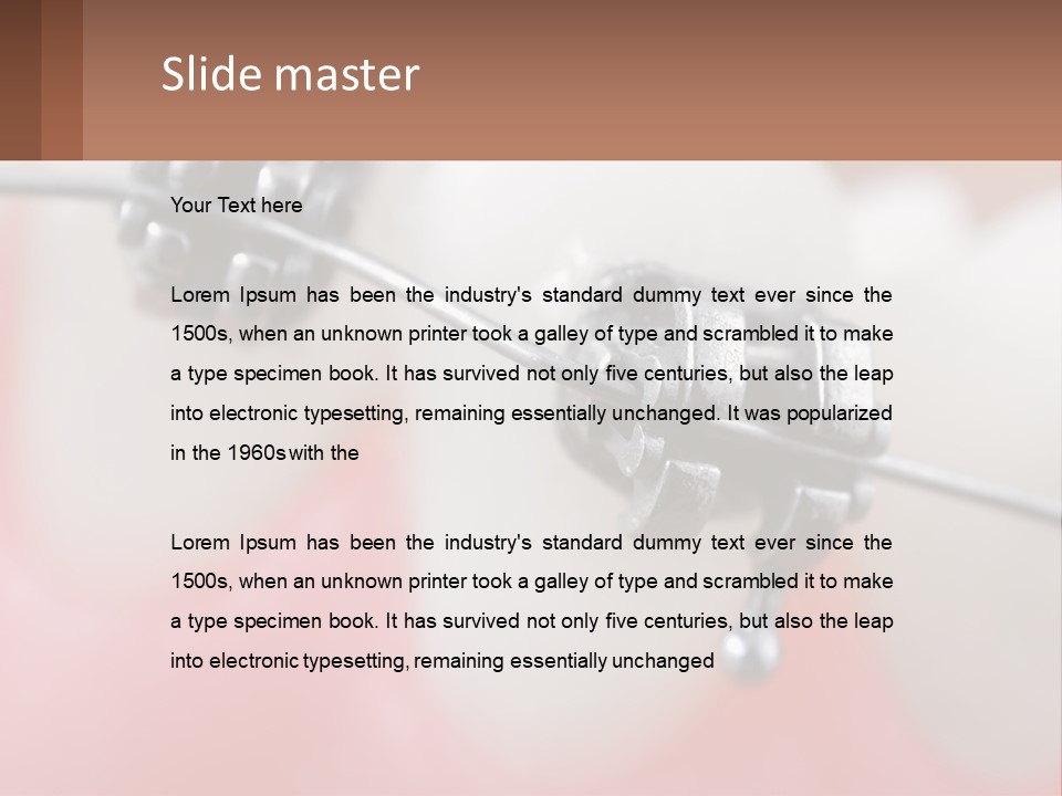 A Tooth With Braces On It Powerpoint Template PowerPoint Template