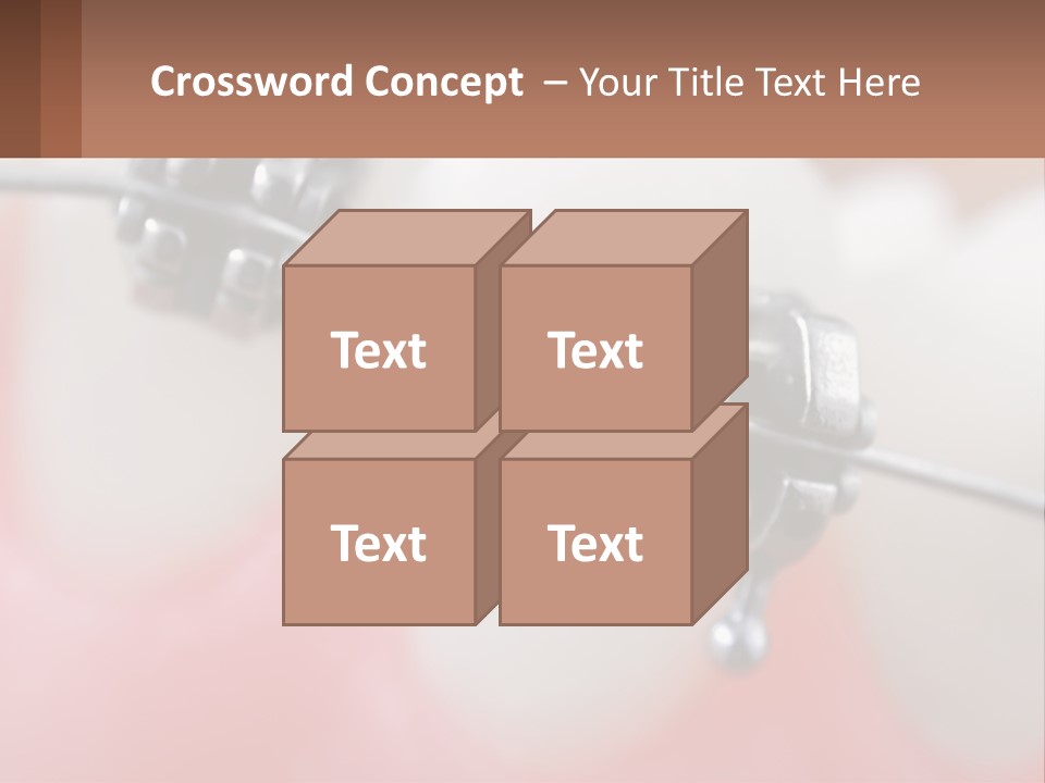 A Tooth With Braces On It Powerpoint Template PowerPoint Template