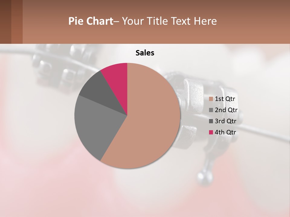 A Tooth With Braces On It Powerpoint Template PowerPoint Template