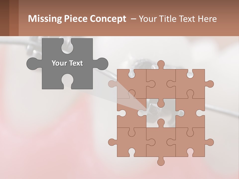 A Tooth With Braces On It Powerpoint Template PowerPoint Template