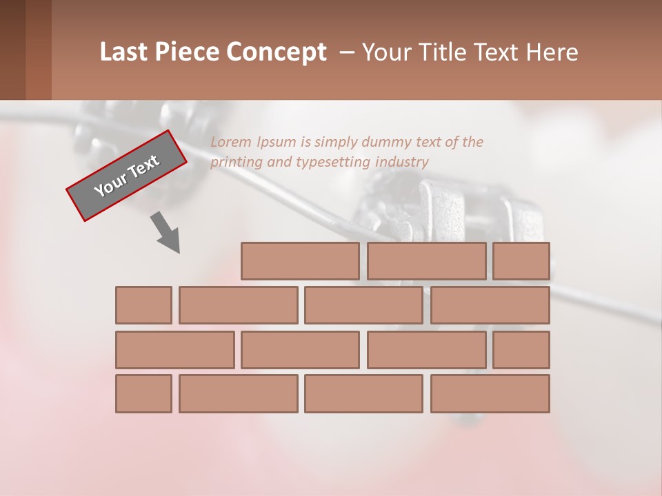 A Tooth With Braces On It Powerpoint Template PowerPoint Template