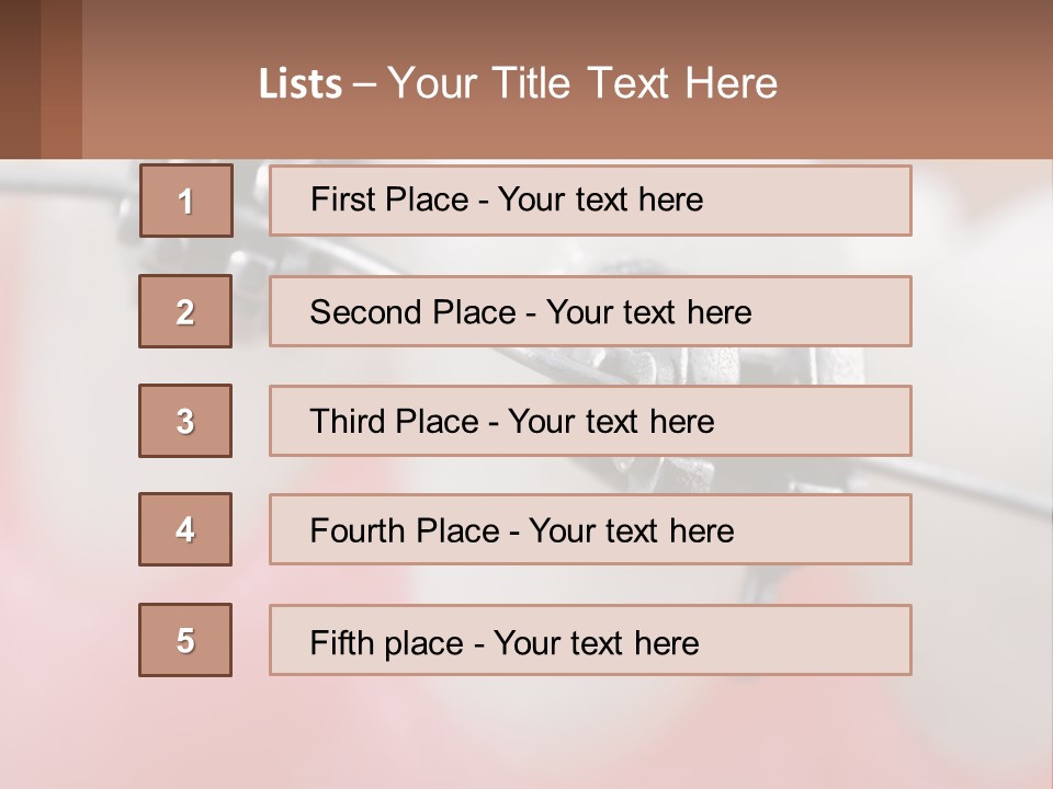 A Tooth With Braces On It Powerpoint Template PowerPoint Template
