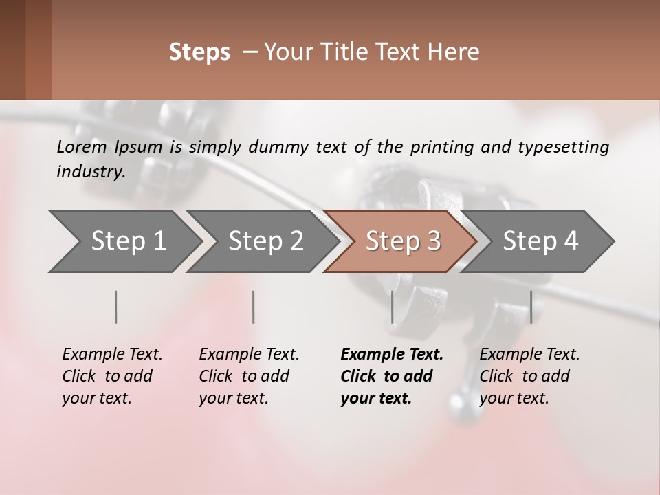 A Tooth With Braces On It Powerpoint Template PowerPoint Template