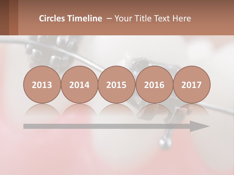 A Tooth With Braces On It Powerpoint Template PowerPoint Template