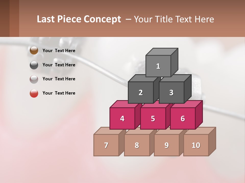 A Tooth With Braces On It Powerpoint Template PowerPoint Template