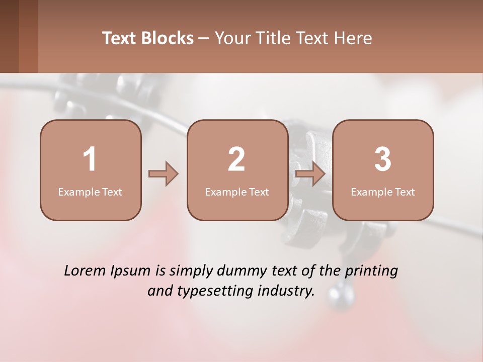 A Tooth With Braces On It Powerpoint Template PowerPoint Template