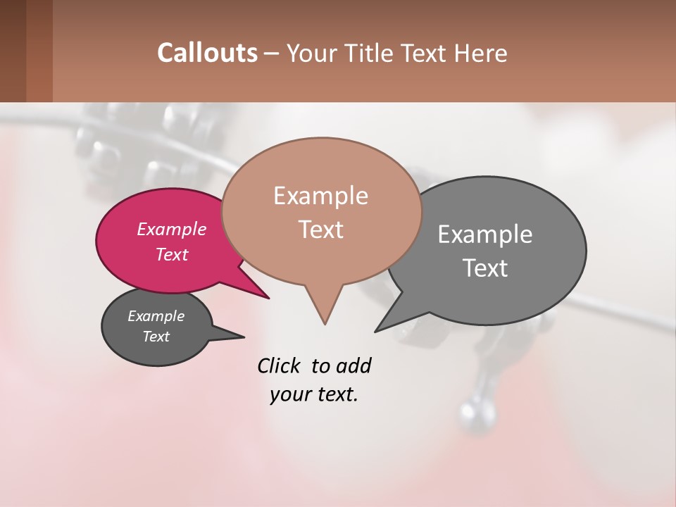 A Tooth With Braces On It Powerpoint Template PowerPoint Template