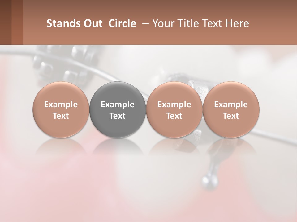 A Tooth With Braces On It Powerpoint Template PowerPoint Template