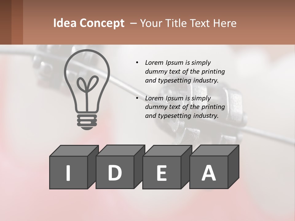 A Tooth With Braces On It Powerpoint Template PowerPoint Template