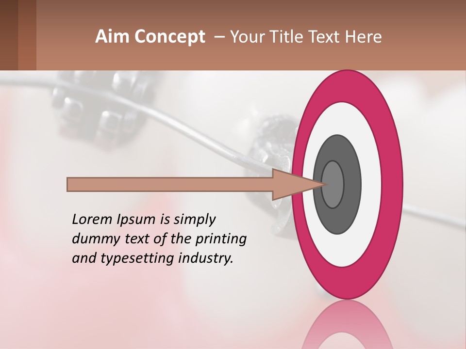 A Tooth With Braces On It Powerpoint Template PowerPoint Template