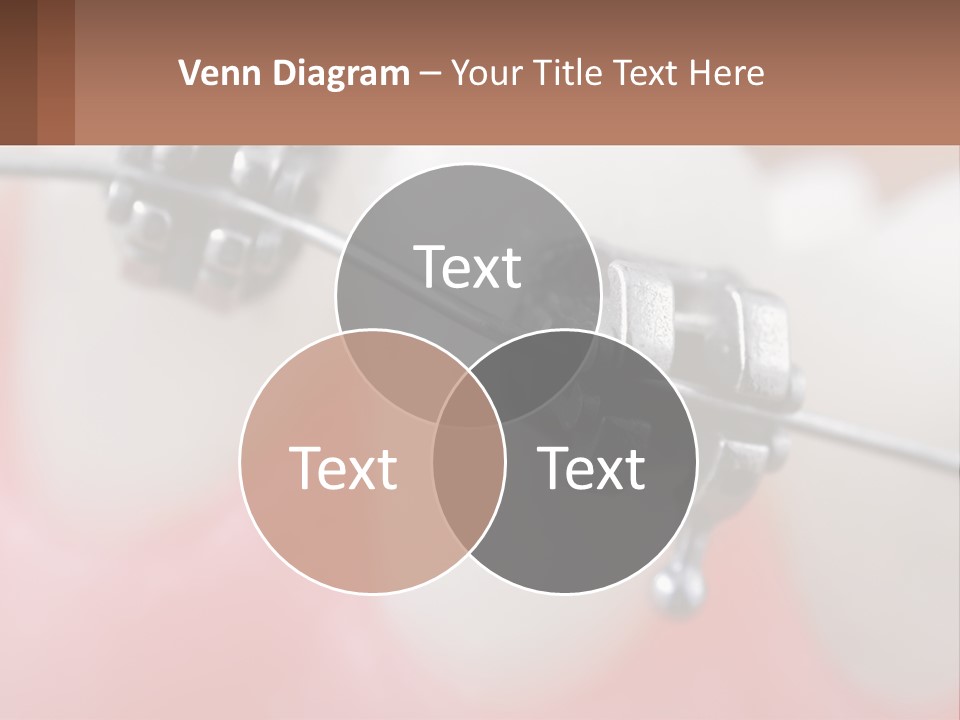 A Tooth With Braces On It Powerpoint Template PowerPoint Template