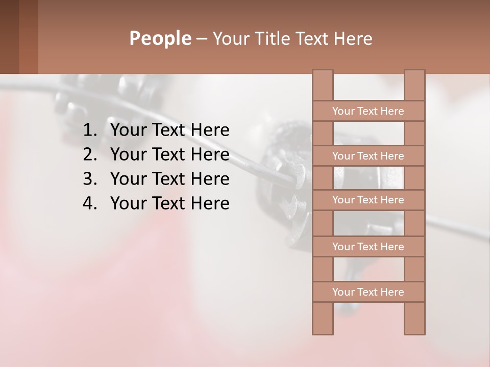 A Tooth With Braces On It Powerpoint Template PowerPoint Template