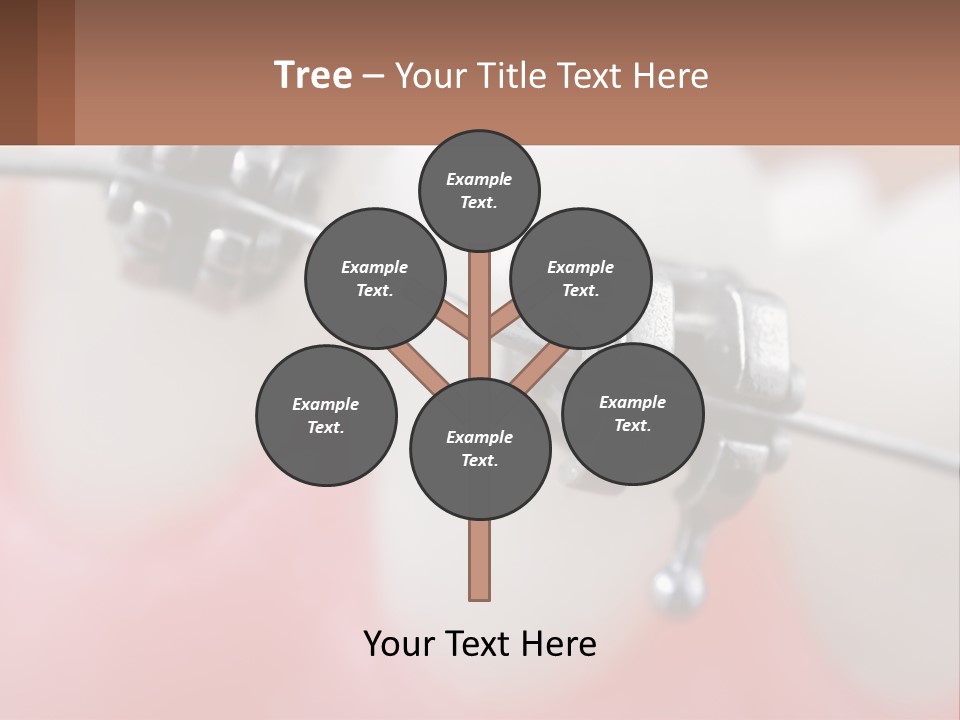 A Tooth With Braces On It Powerpoint Template PowerPoint Template