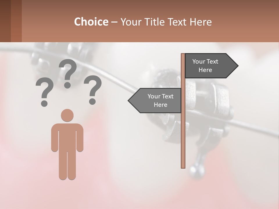 A Tooth With Braces On It Powerpoint Template PowerPoint Template