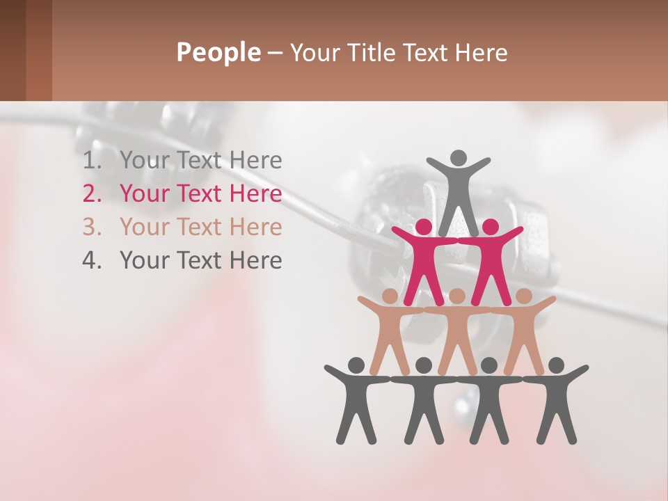 A Tooth With Braces On It Powerpoint Template PowerPoint Template