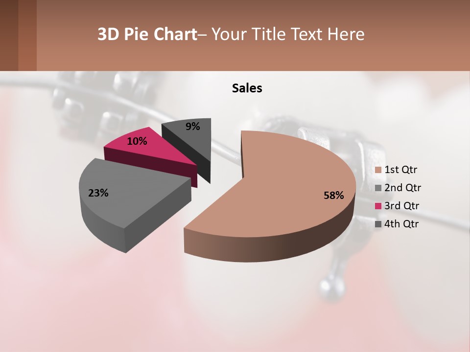 A Tooth With Braces On It Powerpoint Template PowerPoint Template