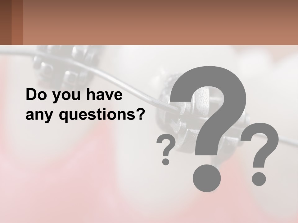 A Tooth With Braces On It Powerpoint Template PowerPoint Template