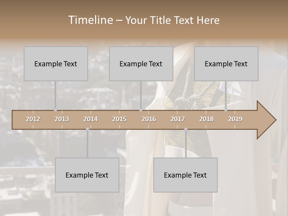 A Woman In A White Coat Is Standing In Front Of A Cityscape PowerPoint Template
