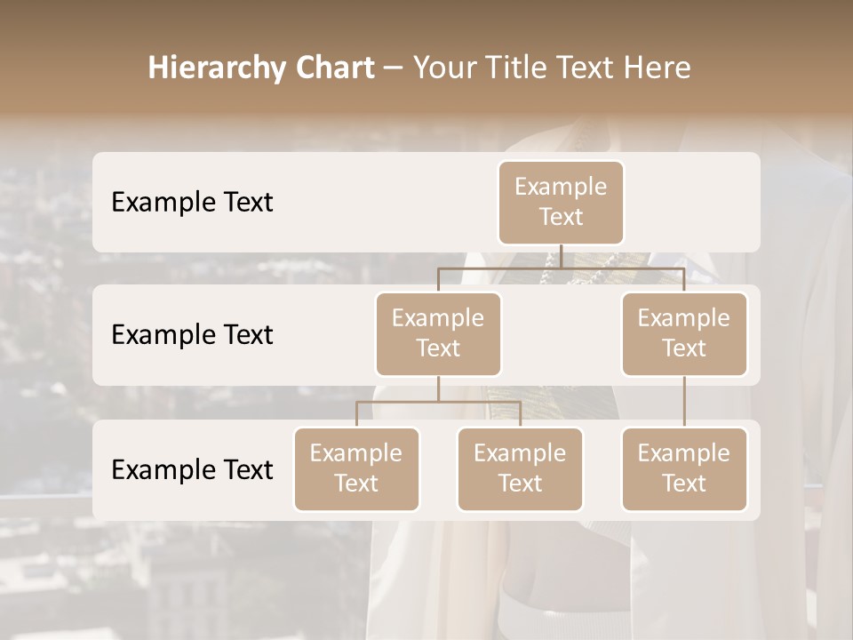 A Woman In A White Coat Is Standing In Front Of A Cityscape PowerPoint Template