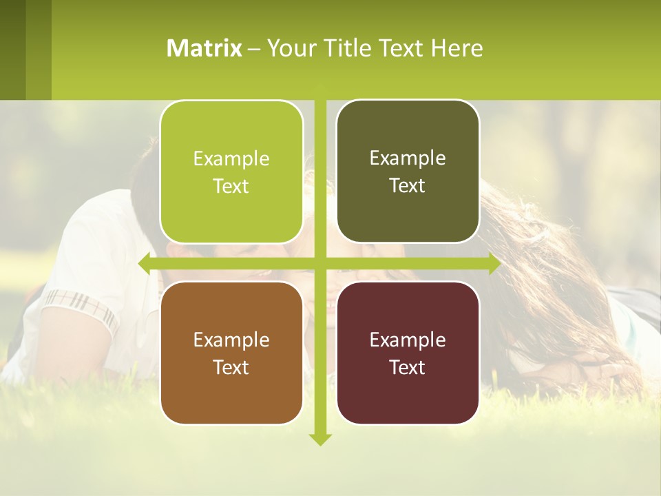 A Family Laying On The Grass In A Park PowerPoint Template