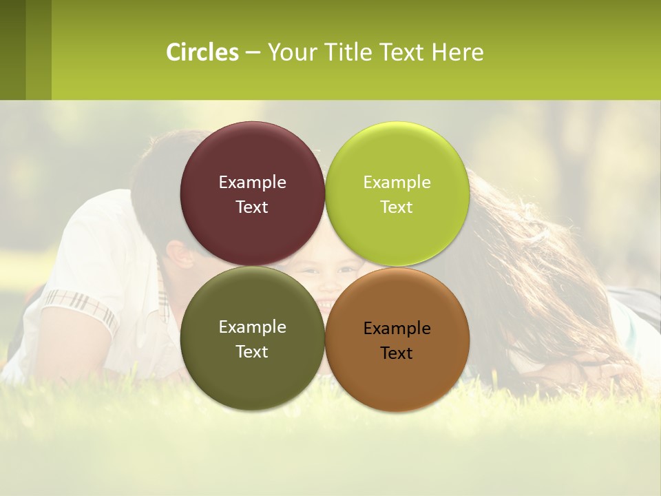 A Family Laying On The Grass In A Park PowerPoint Template
