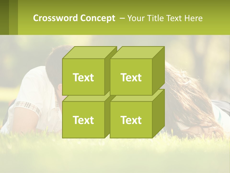 A Family Laying On The Grass In A Park PowerPoint Template