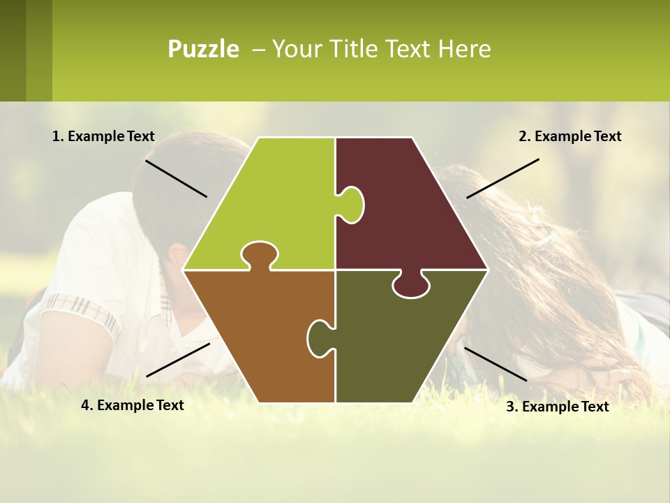 A Family Laying On The Grass In A Park PowerPoint Template