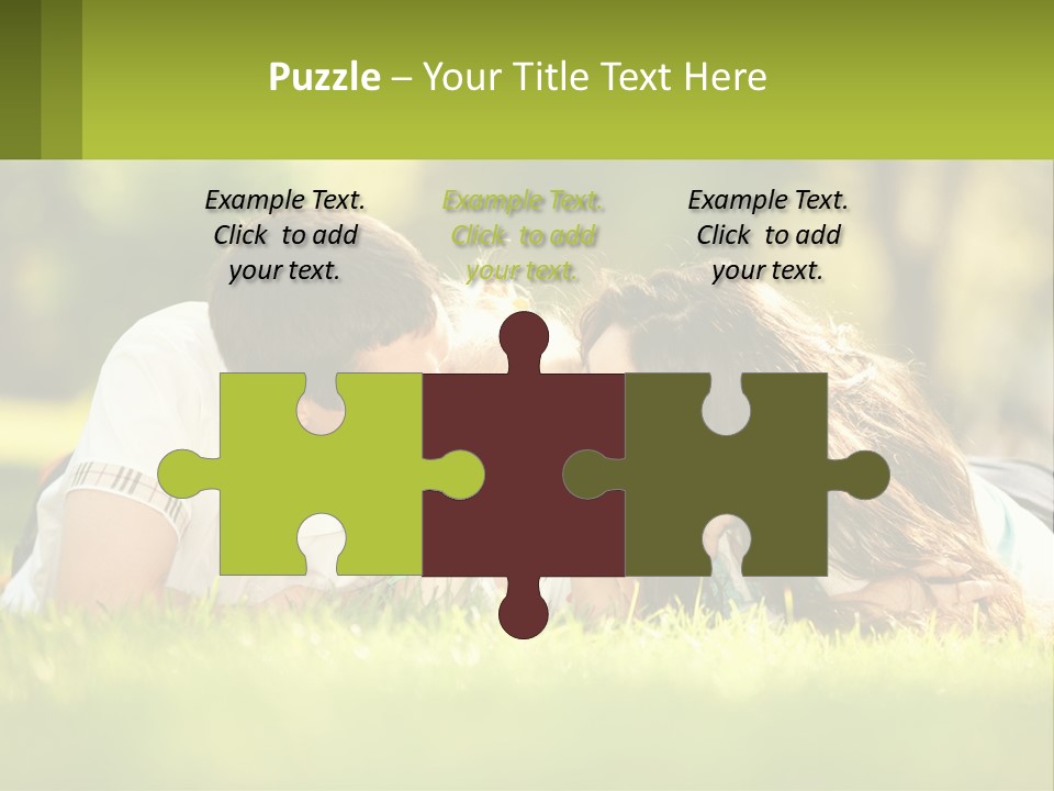 A Family Laying On The Grass In A Park PowerPoint Template