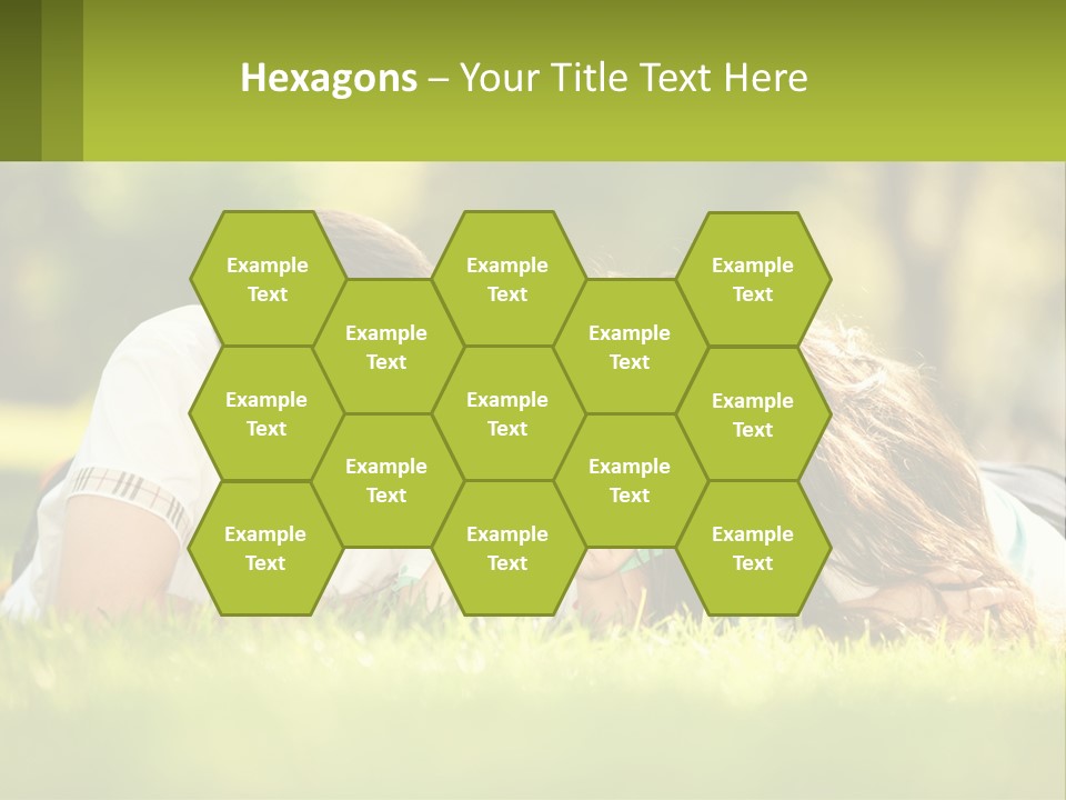 A Family Laying On The Grass In A Park PowerPoint Template