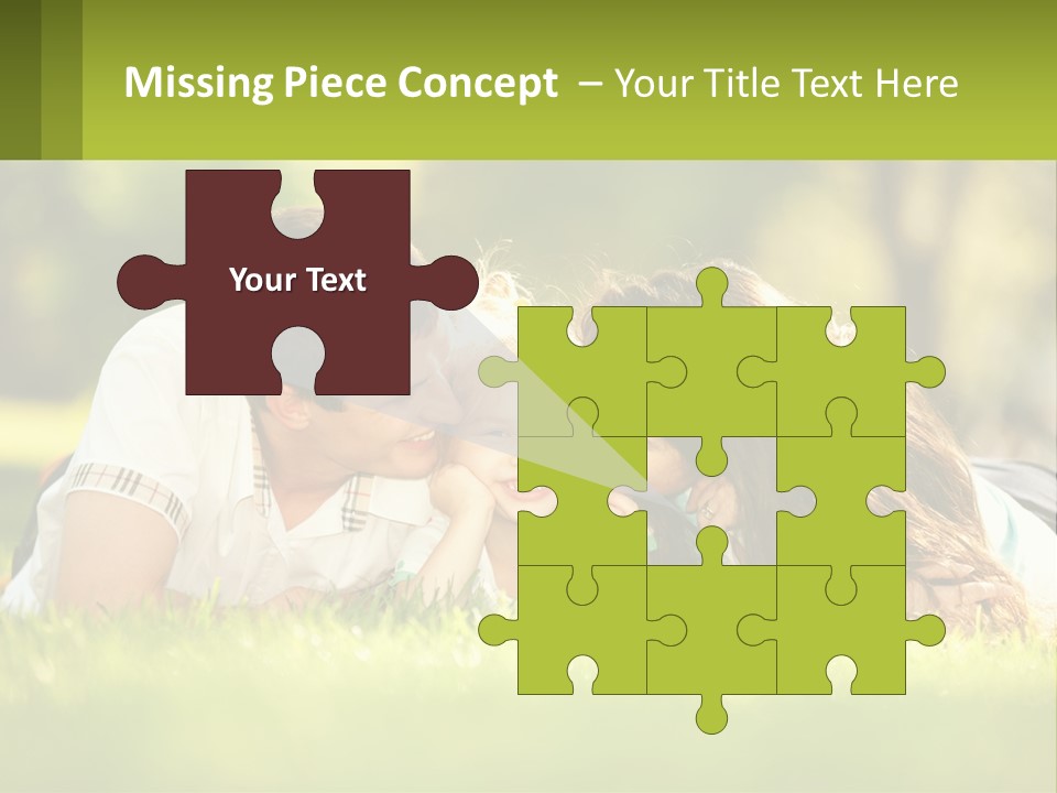 A Family Laying On The Grass In A Park PowerPoint Template