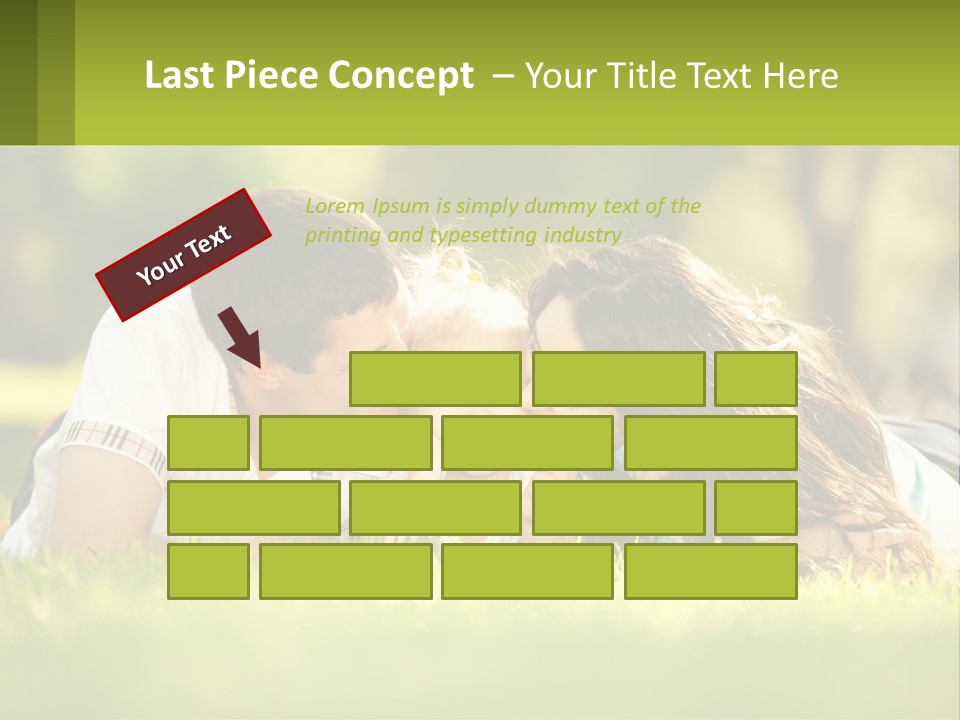 A Family Laying On The Grass In A Park PowerPoint Template