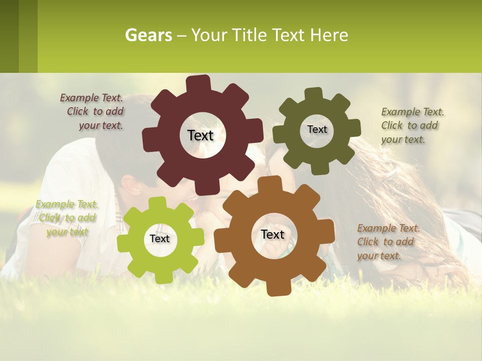 A Family Laying On The Grass In A Park PowerPoint Template