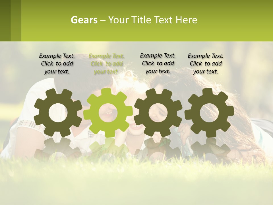 A Family Laying On The Grass In A Park PowerPoint Template